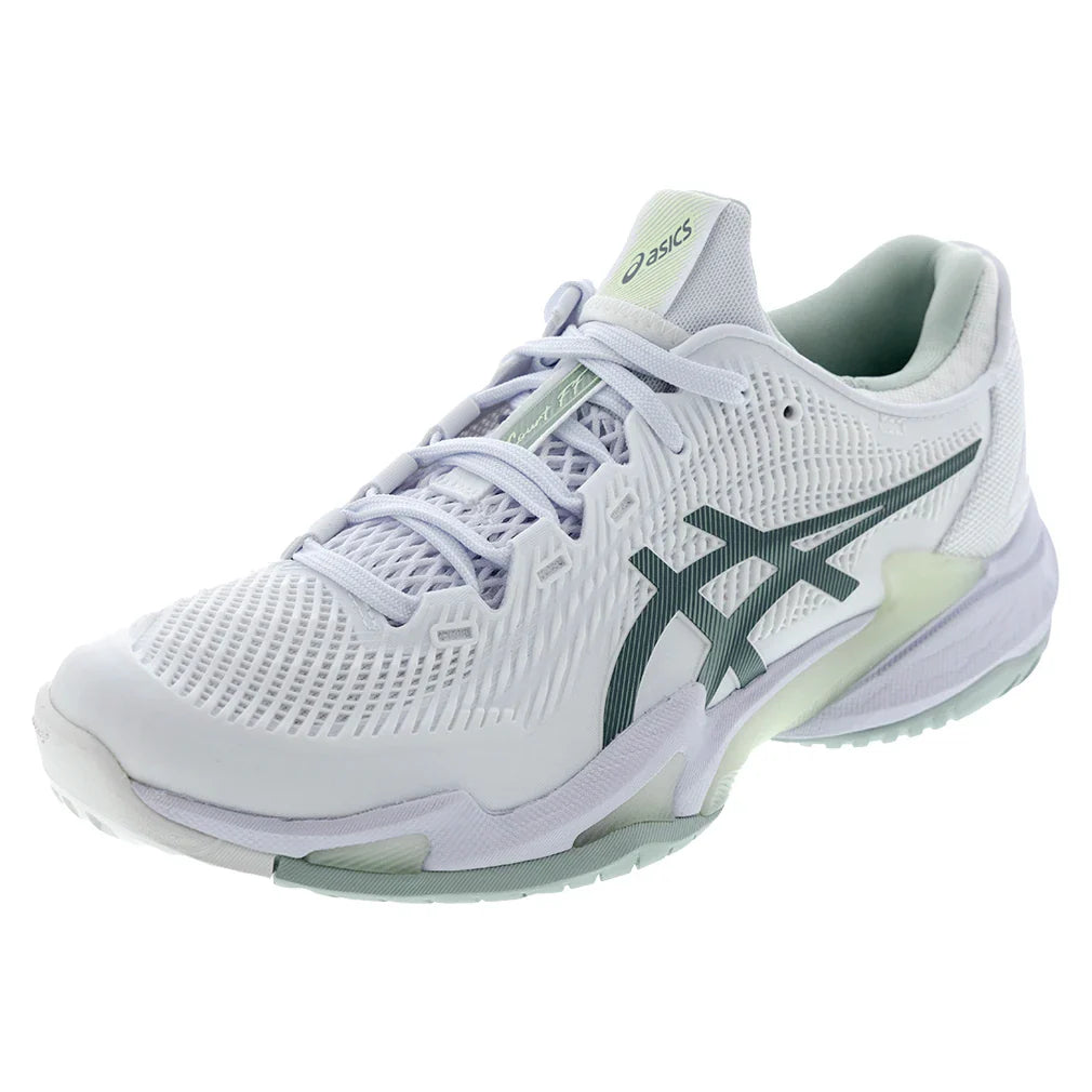 Women's Court FF 3 Court Shoes White and Lichen Rock