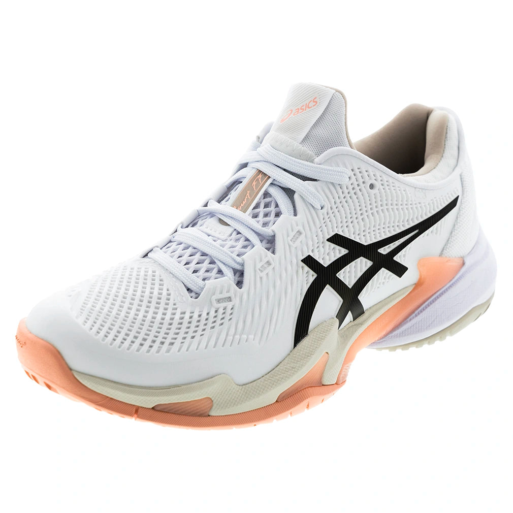 Women's Court FF 3 Shoes White and Black Coffee