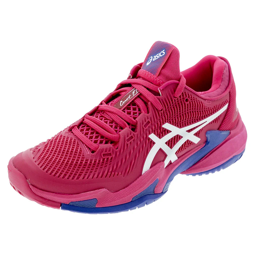 Women's Court FF 3 Court Shoes Bright Rose and White