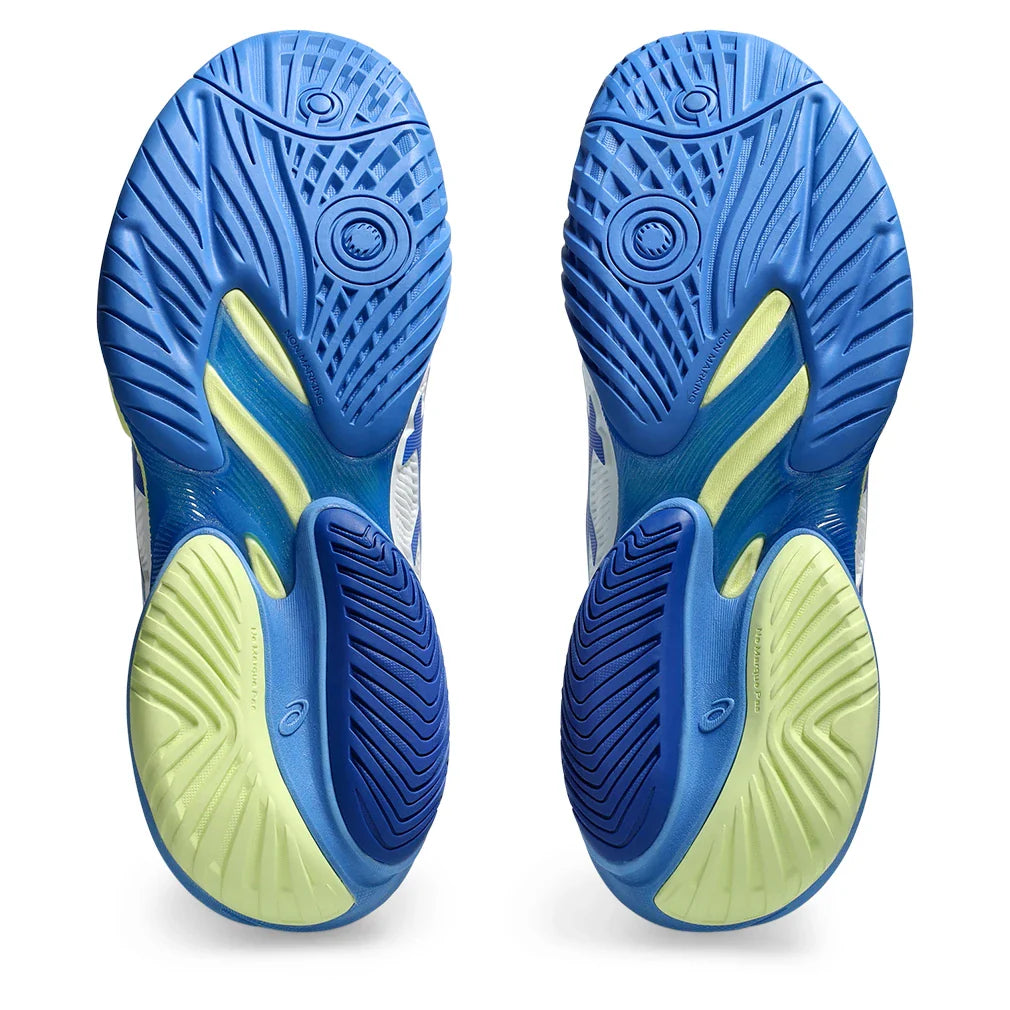 Women's Court FF 3 Court Shoes White and Illusion Blue