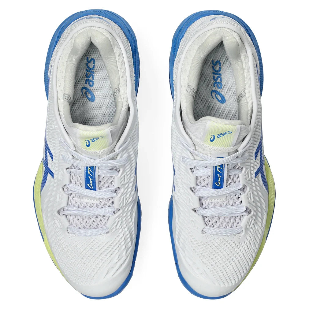 Women's Court FF 3 Court Shoes White and Illusion Blue
