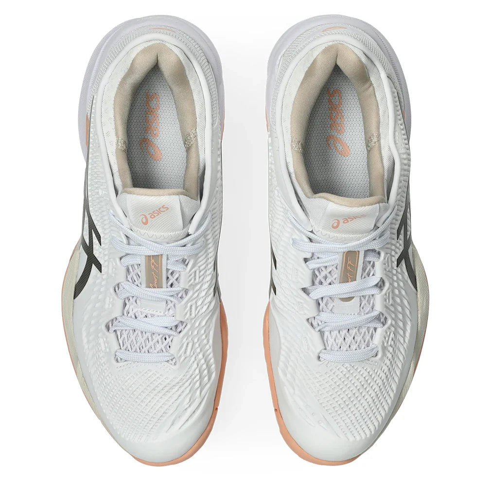 Women's Court FF 3 Shoes White and Black Coffee