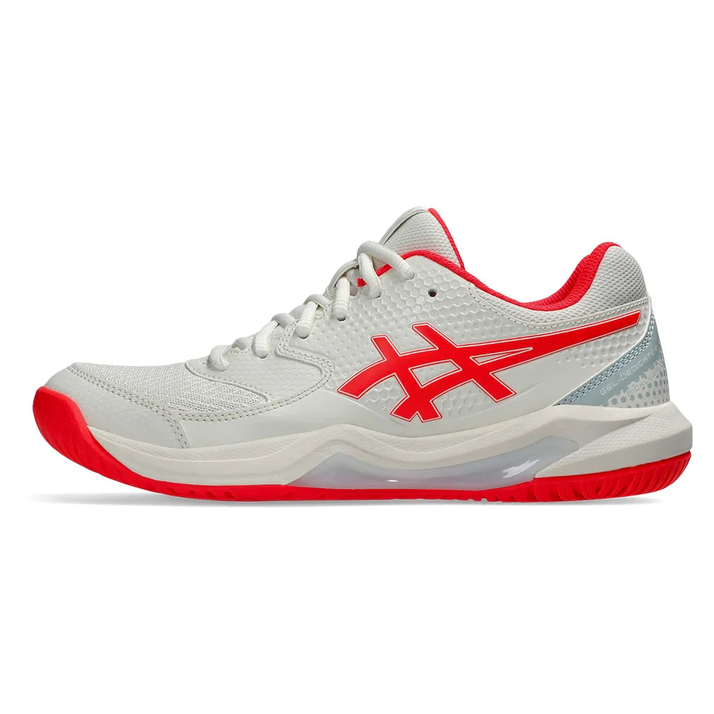 Women's GEL-Dedicate 8 Pickleball Court Shoes Cream and Flash Red