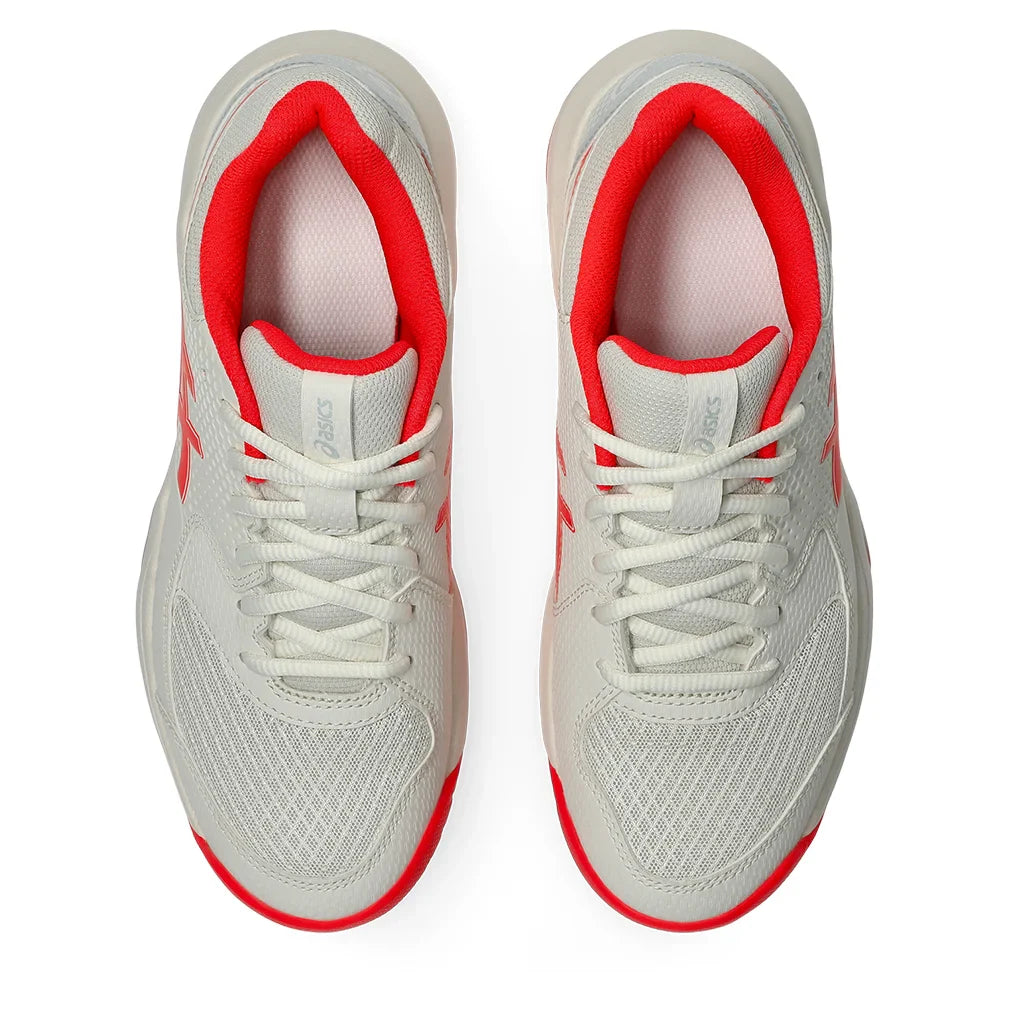Women's GEL-Dedicate 8 Pickleball Court Shoes Cream and Flash Red