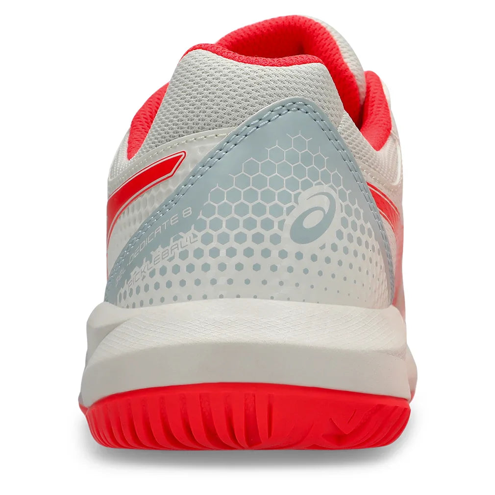 Women's GEL-Dedicate 8 Pickleball Court Shoes Cream and Flash Red