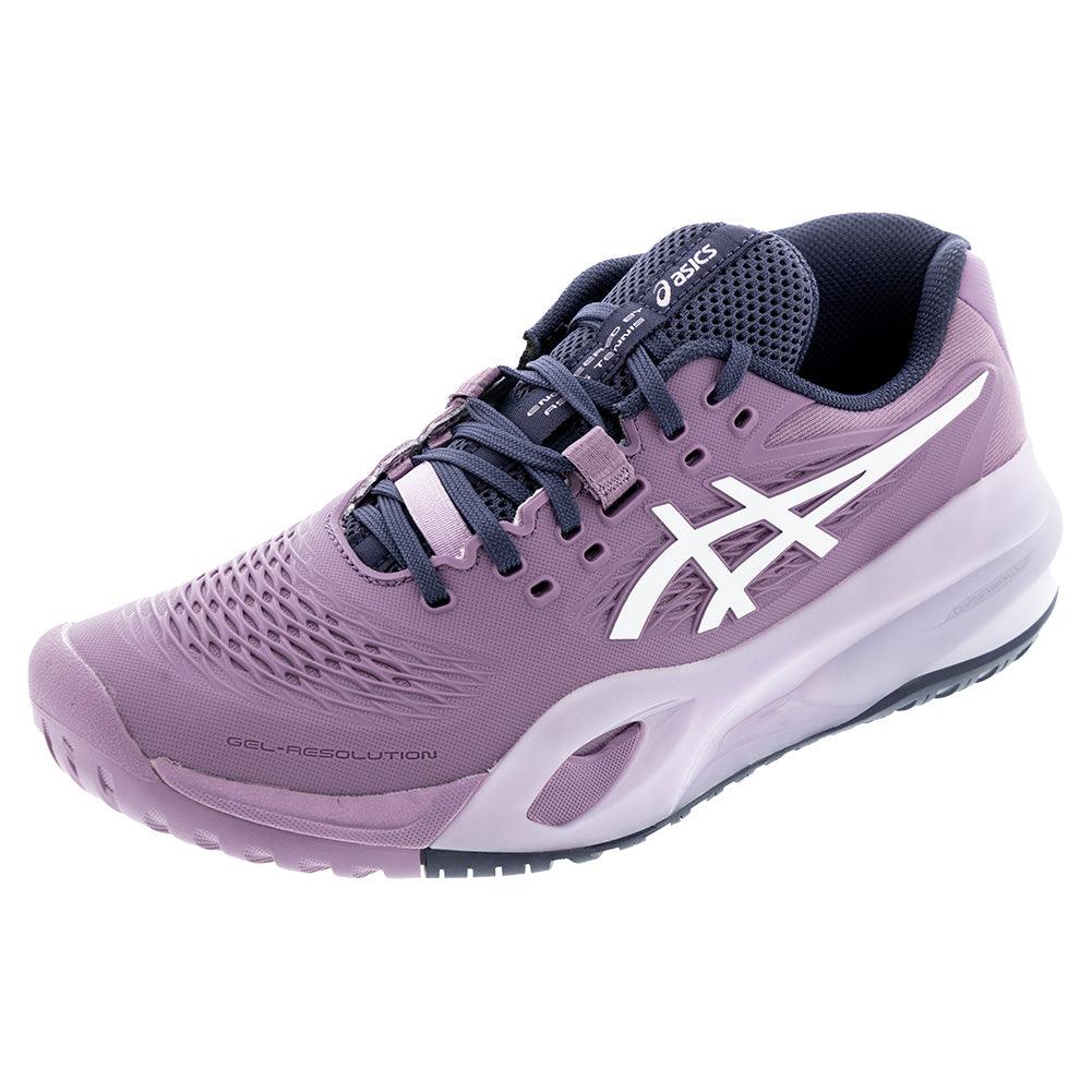 Women's GEL-Resolution X Wide Court Shoes Ube and White