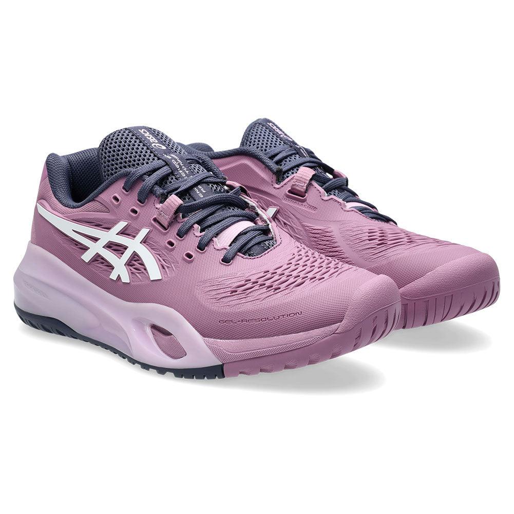 Women's GEL-Resolution X Wide Court Shoes Ube and White
