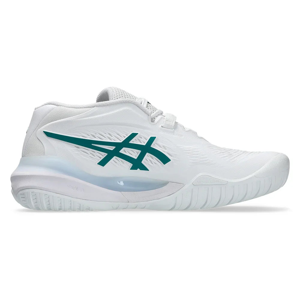 Women's GEL-Resolution X Court Shoes White and Pitch Green