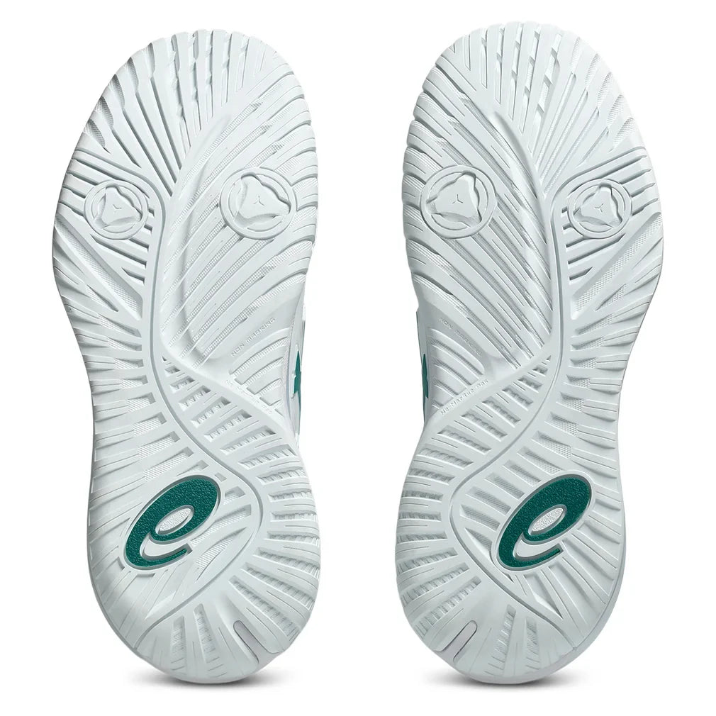 Women's GEL-Resolution X Court Shoes White and Pitch Green