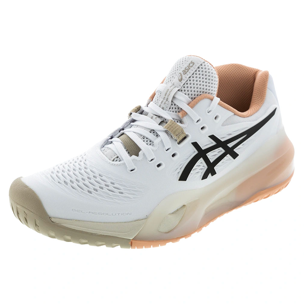 Women's GEL-Resolution X Shoes White and Black Coffee