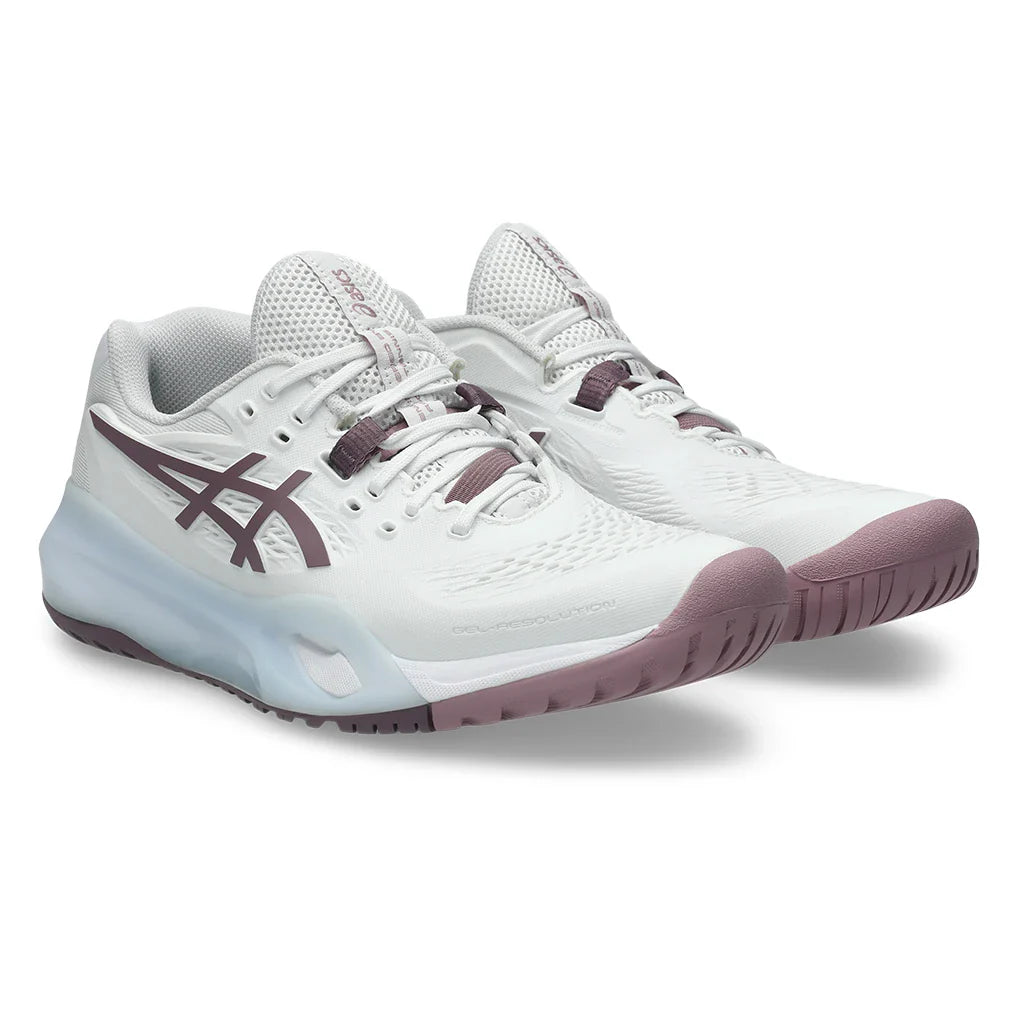 Women's GEL-Resolution X Shoes White and Dusty Mauve