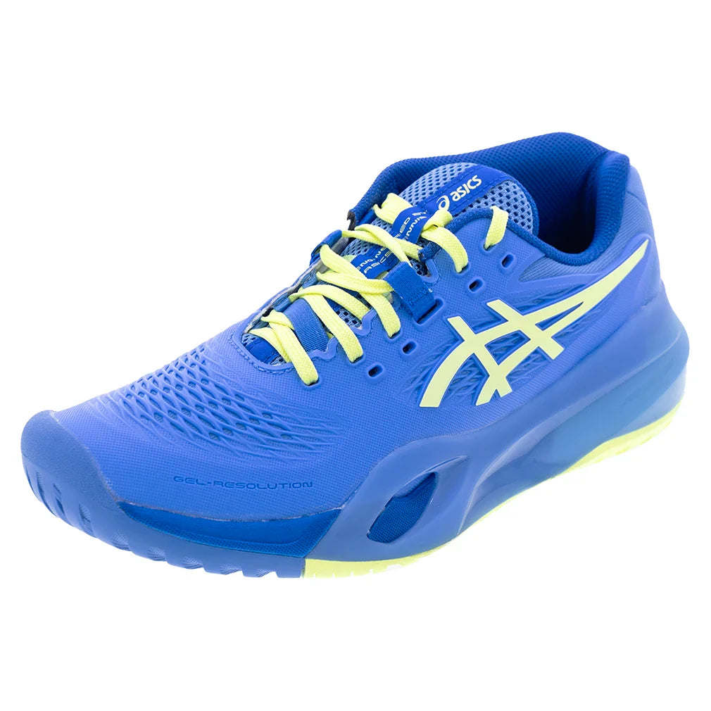 Women's GEL-Resolution X Court Shoes Blue Coast and Huddle Yellow