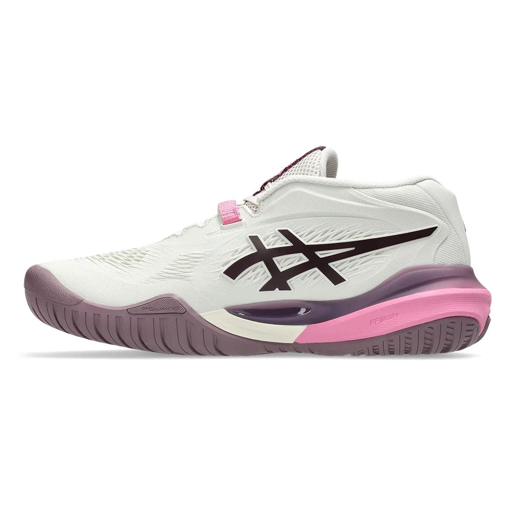 Women's GEL-Resolution X Shoes Soft Oat and Dark Aubergine