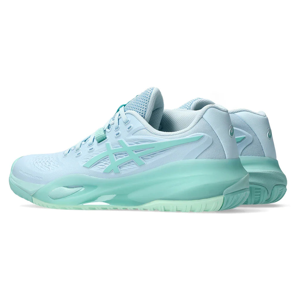 Women's GEL-Resolution X Shoes Light Blue and Oasis Green