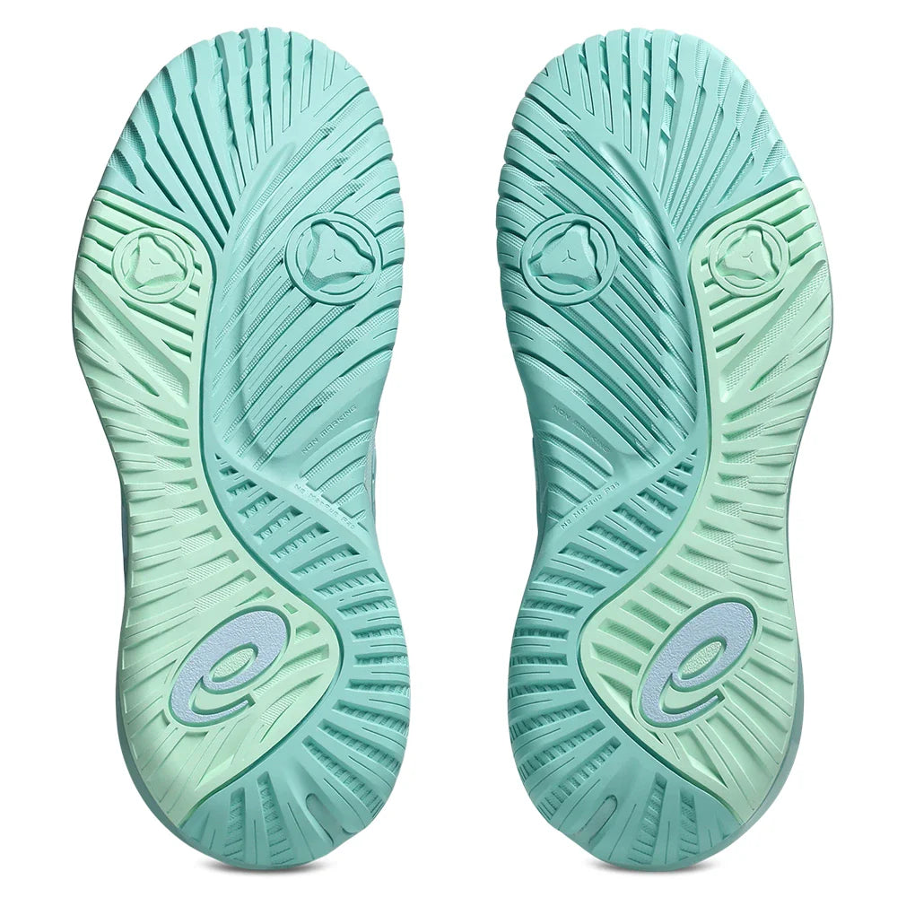Women's GEL-Resolution X Shoes Light Blue and Oasis Green