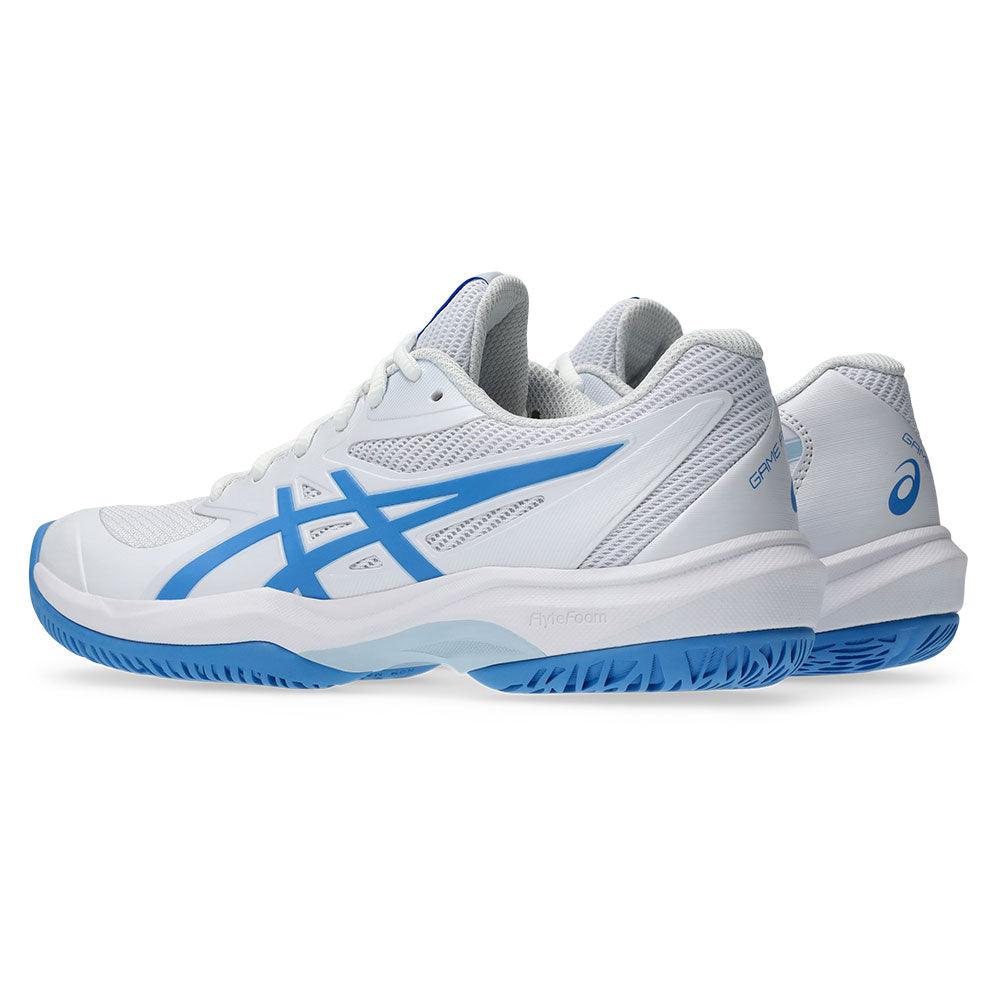 Women's Game FF Court Shoes White and Blue Coast