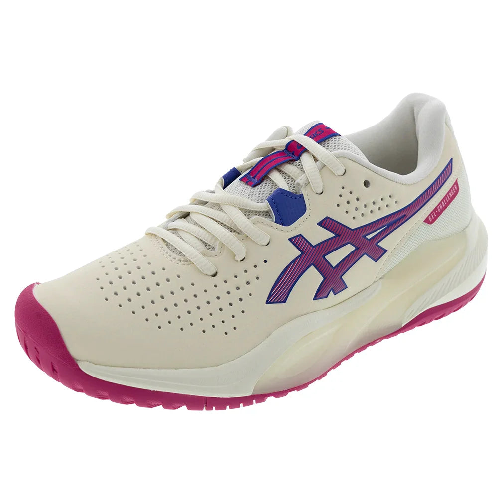 Women's GEL-Challenger 15 Court Shoes Cream and Bright Rose