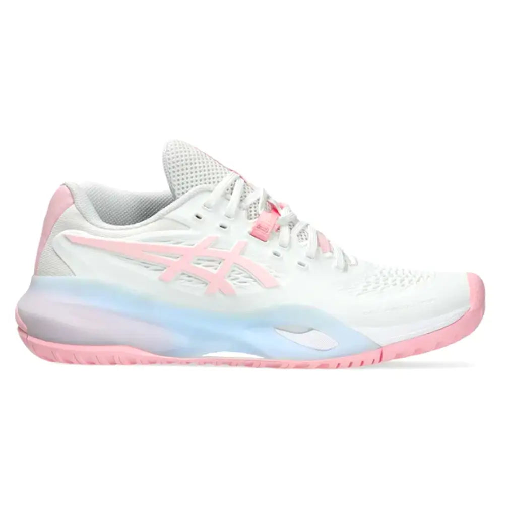 Women's GEL-Resolution X Court Shoes White and Pink Salt