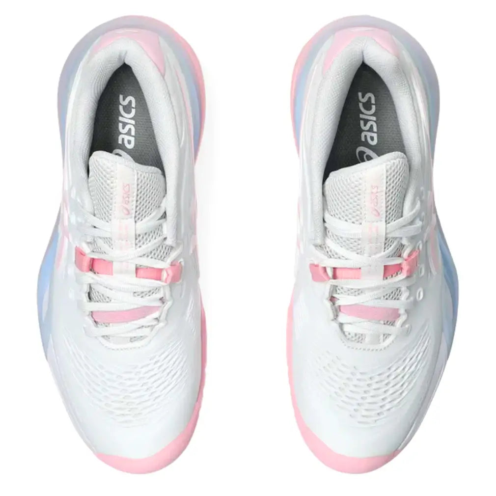 Women's GEL-Resolution X Court Shoes White and Pink Salt