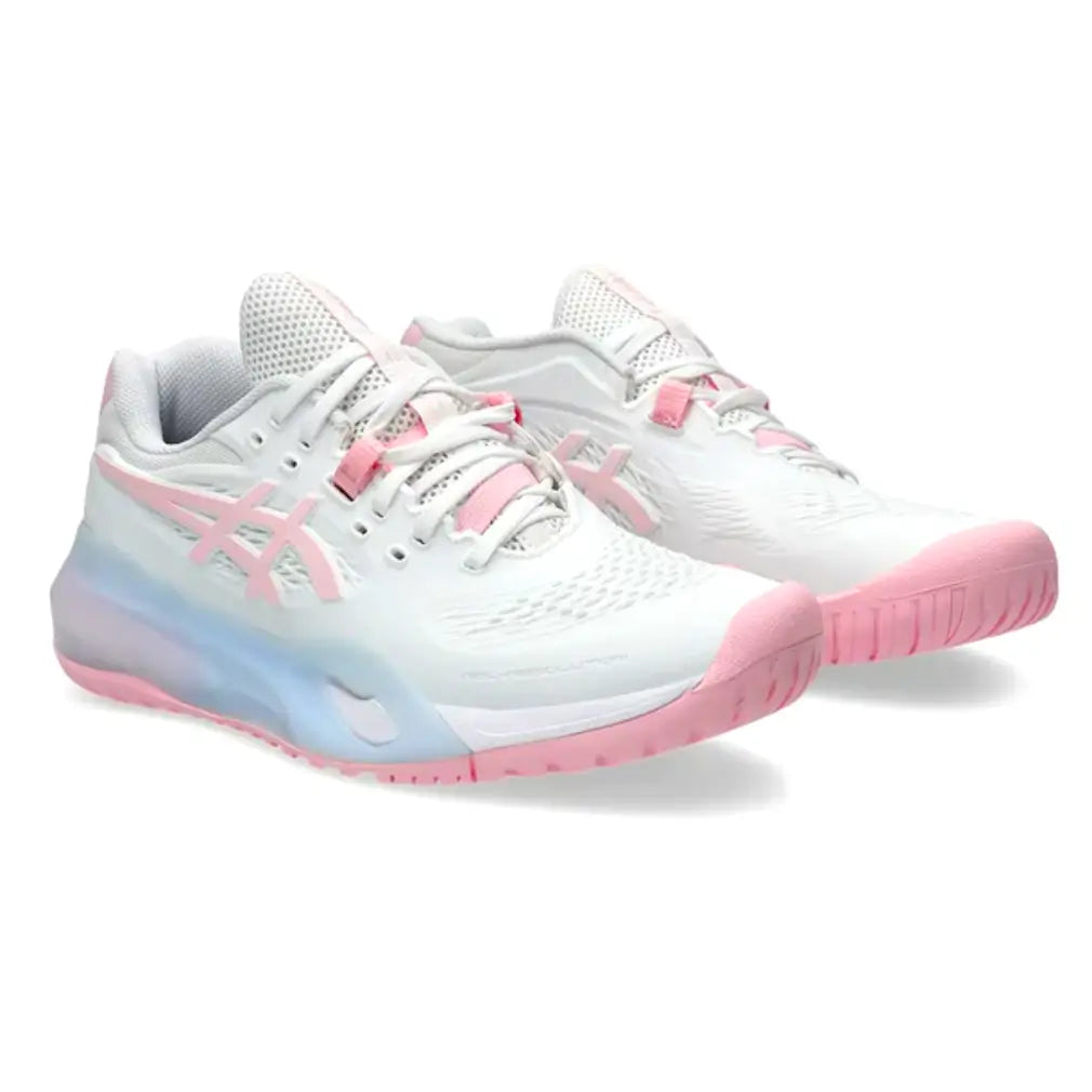 Women's GEL-Resolution X Court Shoes White and Pink Salt