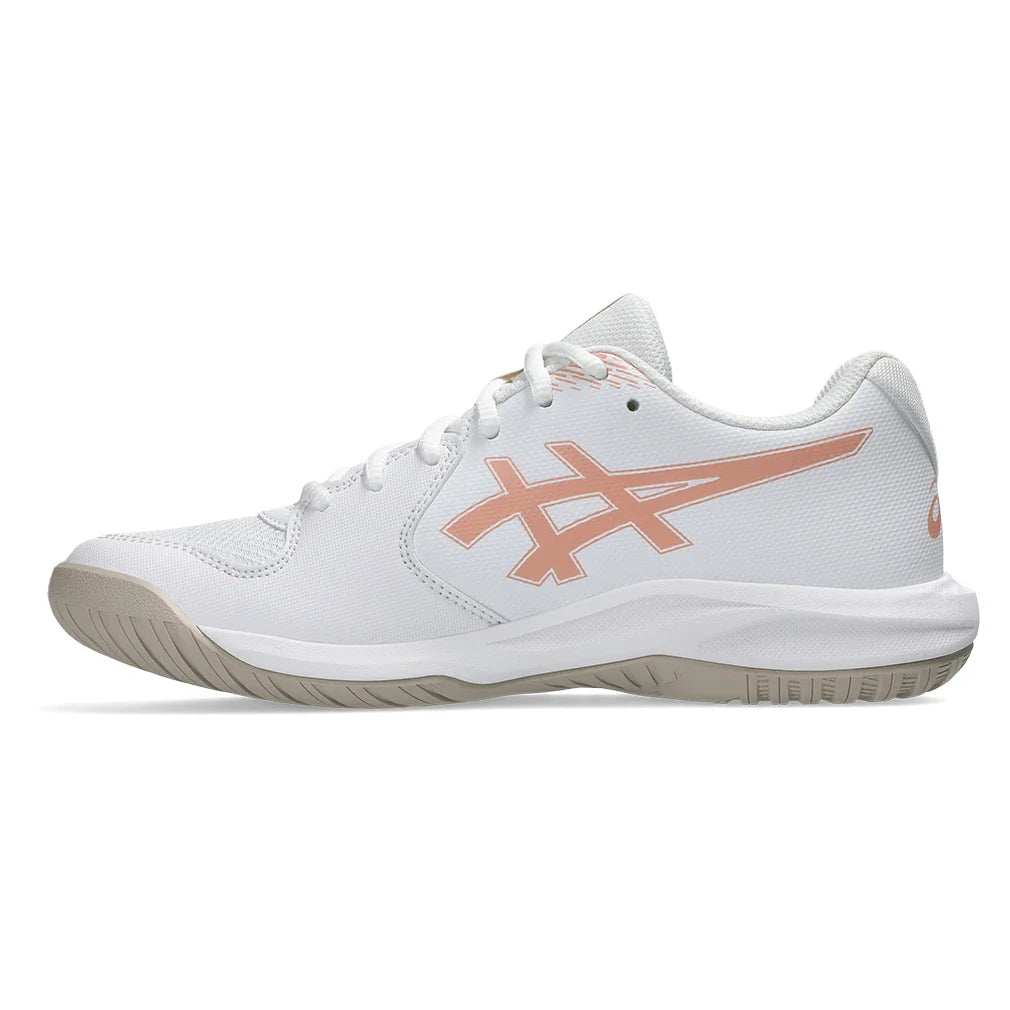 Women's GEL-Dedicate 9 Wide Shoes White and Cantaloupe