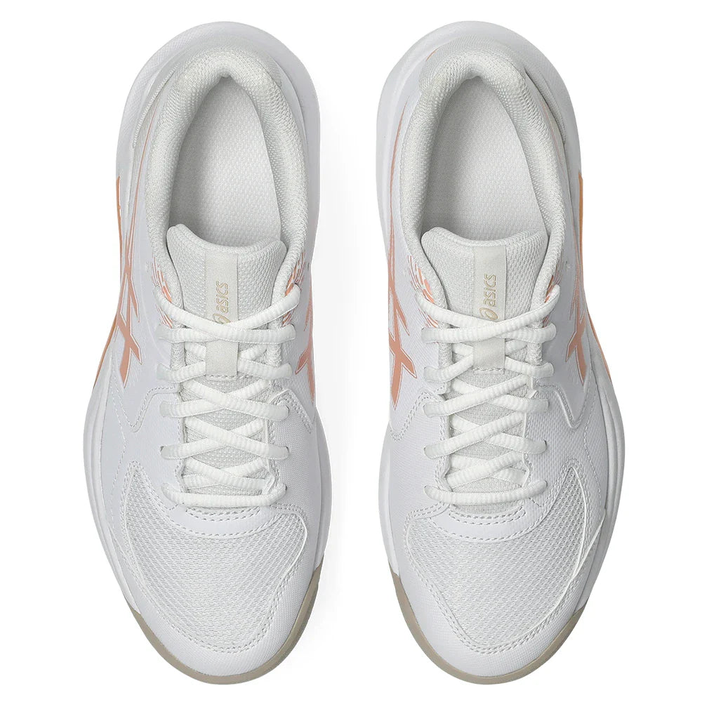 Women's GEL-Dedicate 9 Wide Shoes White and Cantaloupe