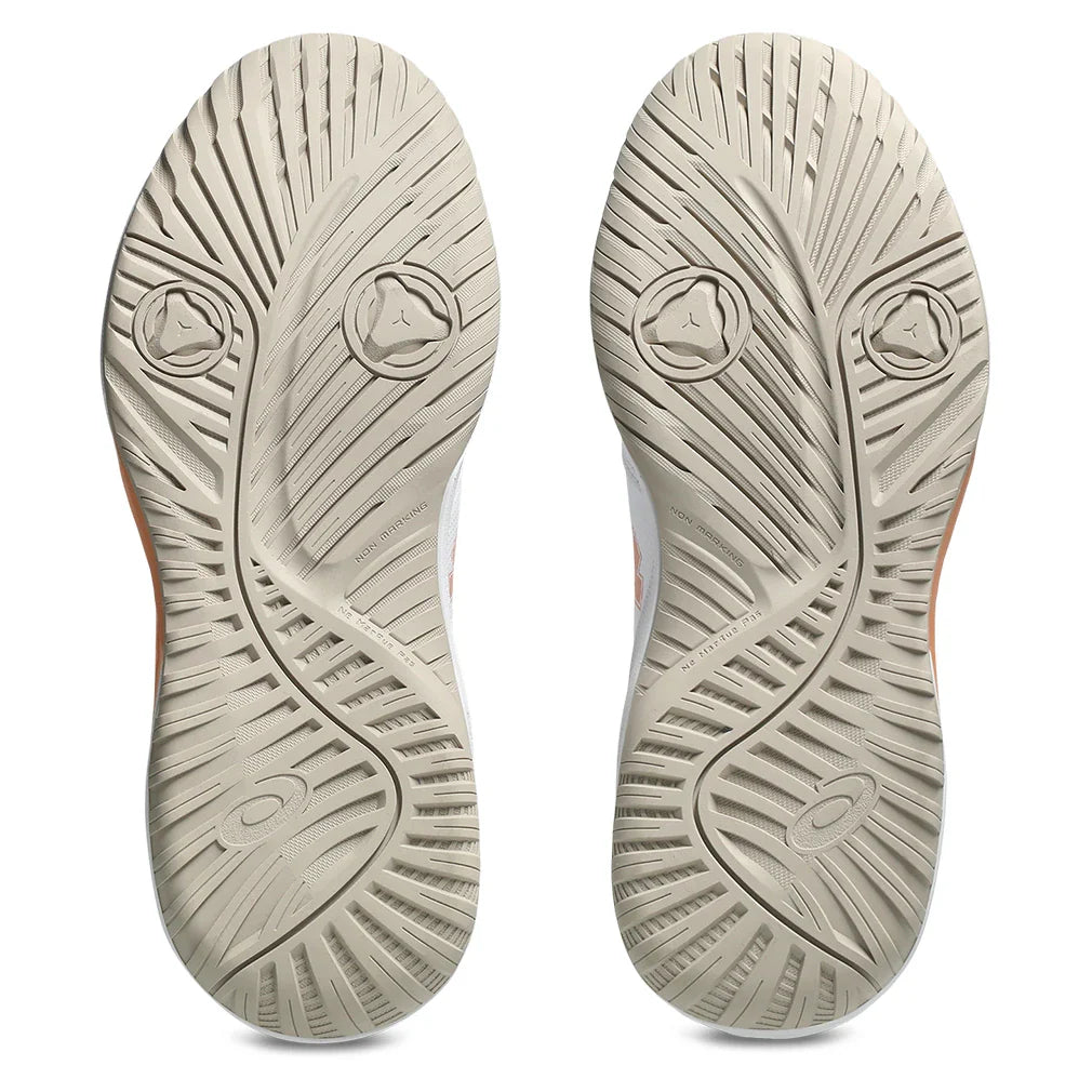Women's GEL-Dedicate 9 Wide Shoes White and Cantaloupe