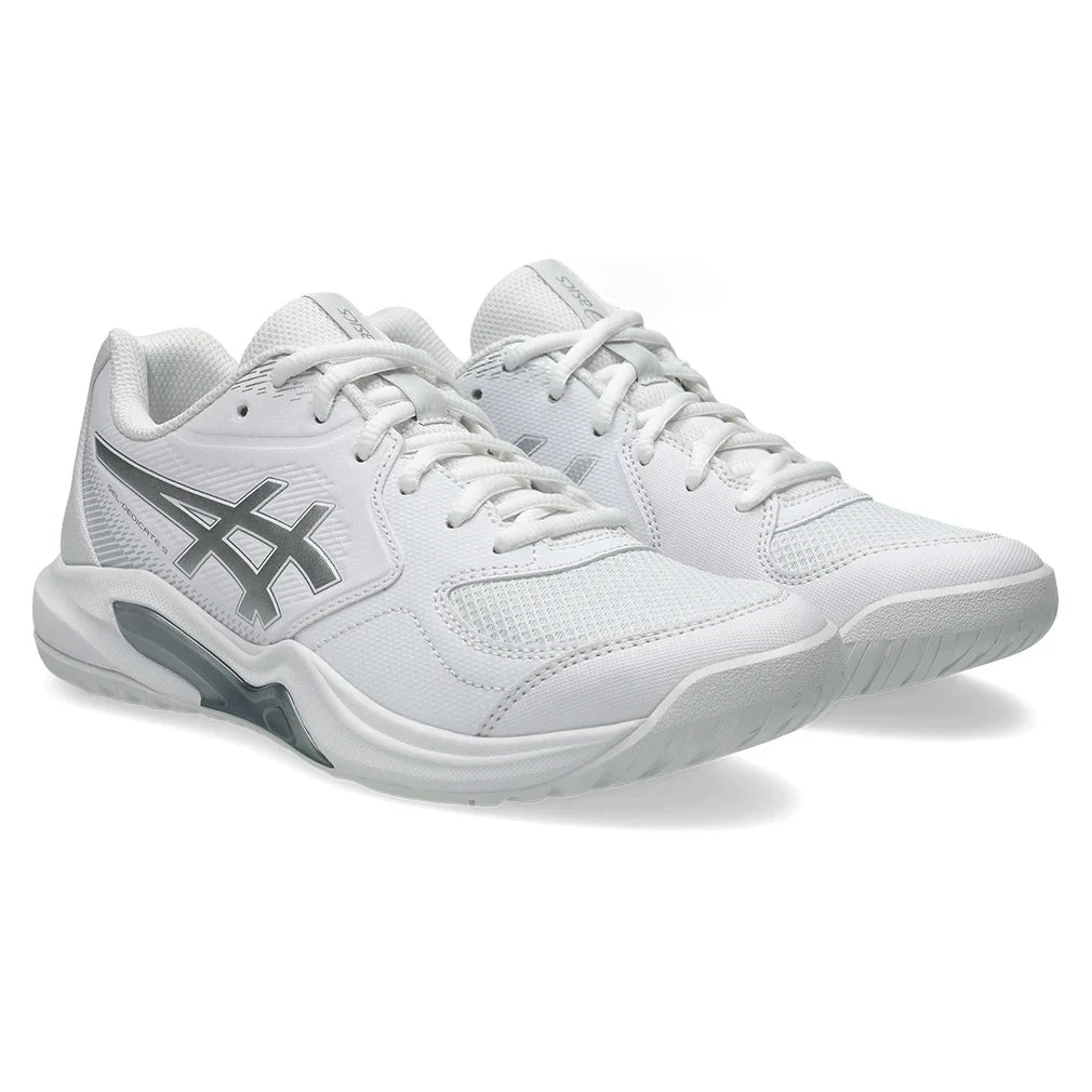 Women's GEL-Dedicate 9 Wide Shoes White and Pure Silver