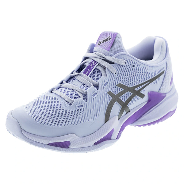 ASICS Hyper FF サッカーシューズ ホワイト/パープル Women's Night Energy Court FF 3 Shoes Blue Fade and Gunmetal