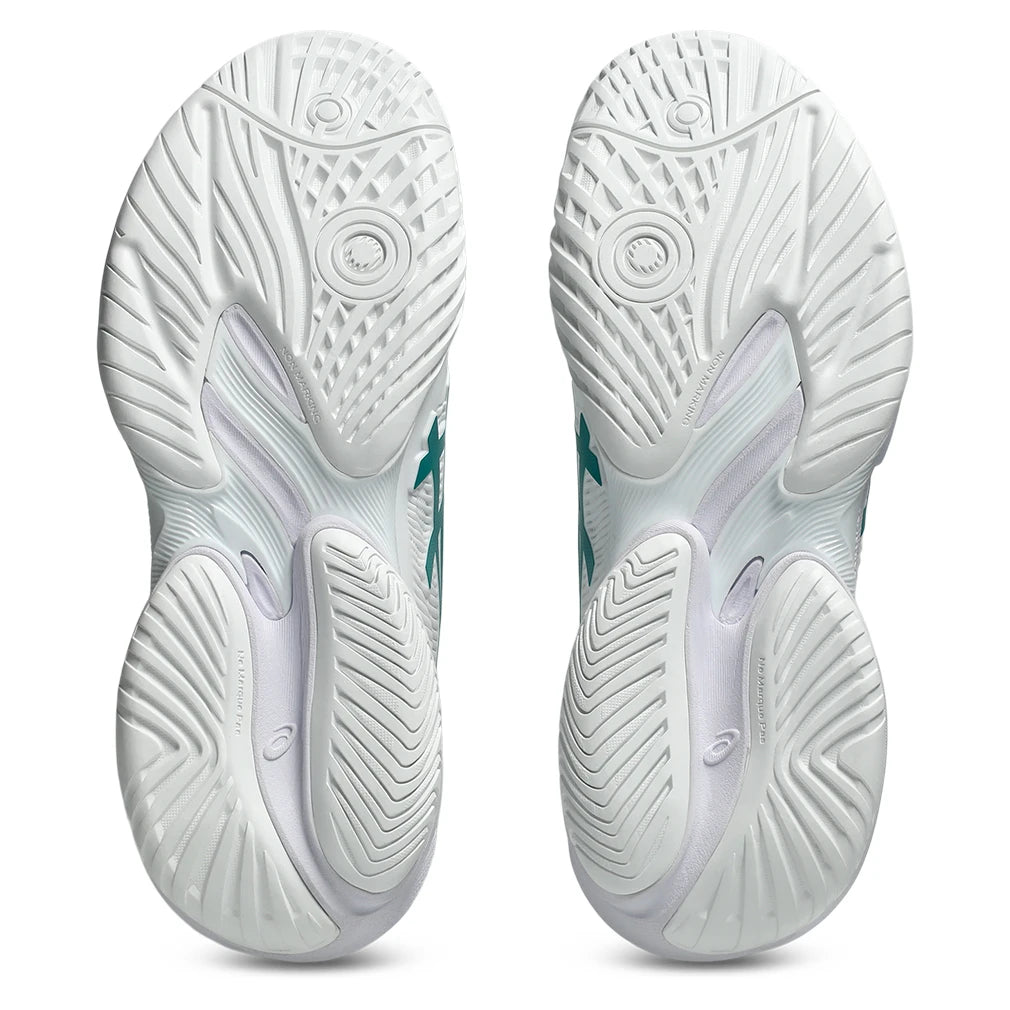 Women's Court FF 3 Shoes White and Pitch Green
