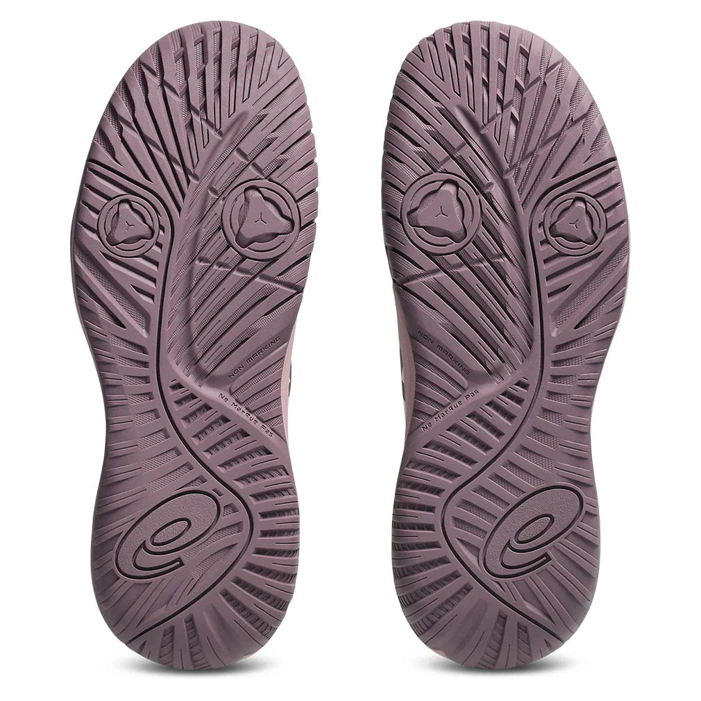 Juniors' GEL-Resolution X GS Shoes Soft Oat and Dark Aubergine