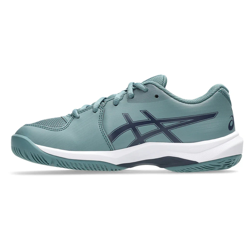 Juniors' GEL-Game GS Shoes Foggy Teal and White