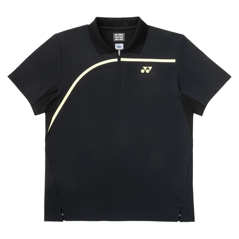 Unisex Tournament Polo, Yonex, Black, Pickleball Express, 10709-BLACK-1