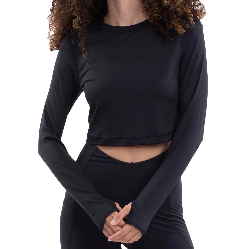 Women's Everyday Long Sleeve Crop Tennis Top