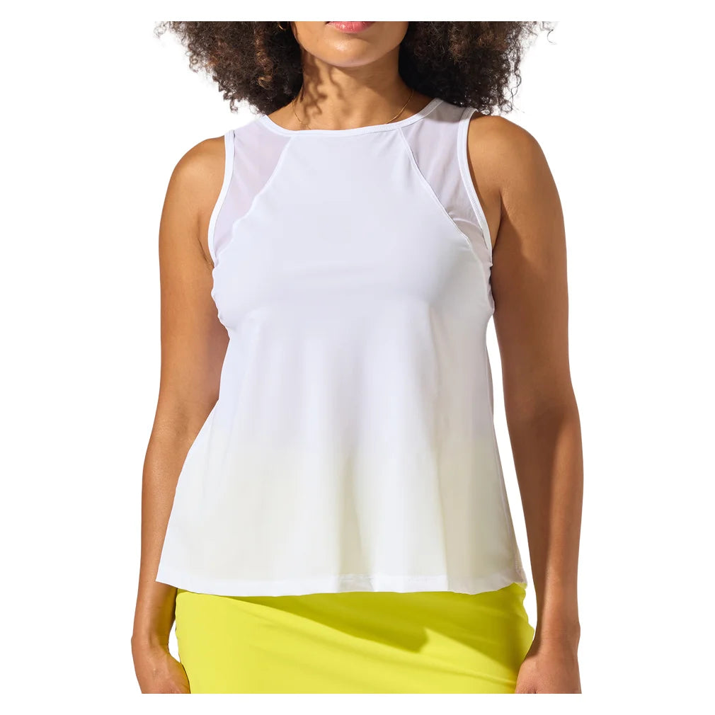 Women's Swing Tank Top White, Bobbe, Pickleball Express, 108-50109BF26-1