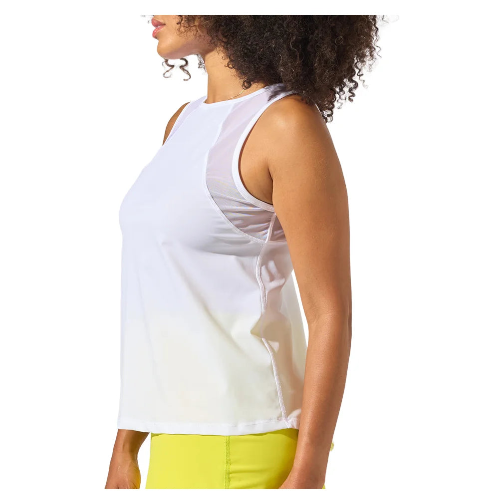 Women's Swing Tank Top White, Bobbe, Pickleball Express, 108-50109BF26-3