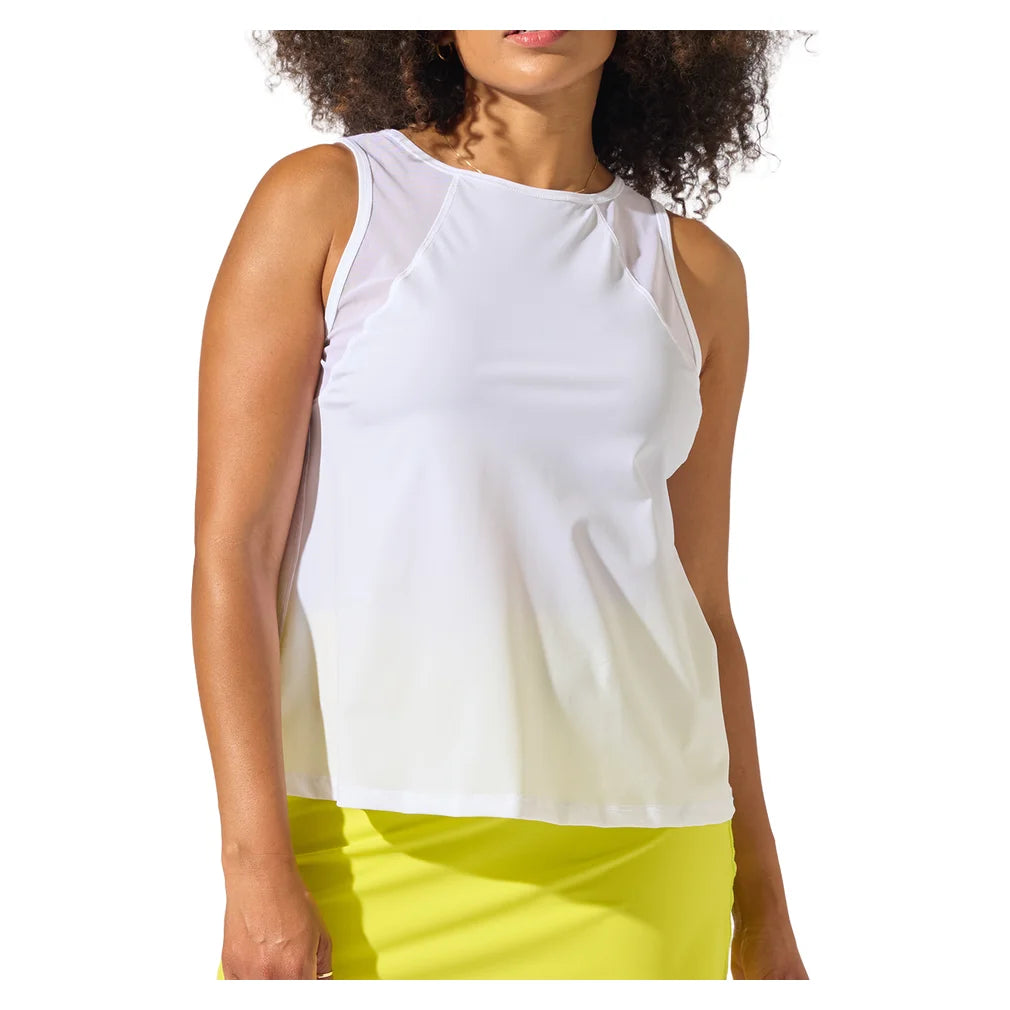Women's Swing Tank Top White, Bobbe, White, Pickleball Express, 108-50109BF26-WHITE-1
