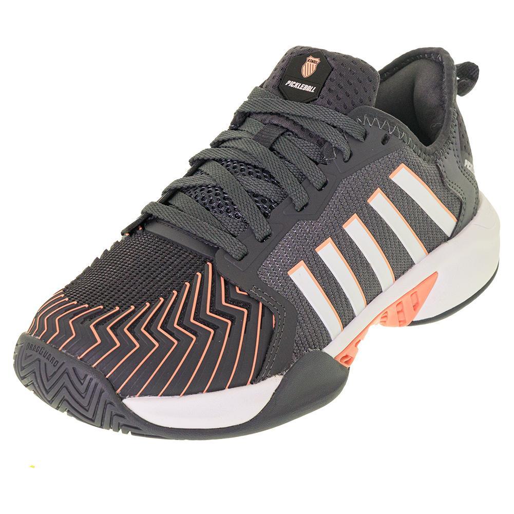 Women's Pickleball Supreme Court Shoes Asphalt and White