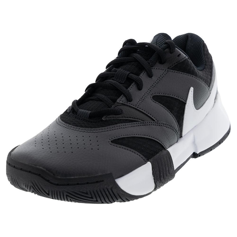 Juniors' Court Lite 4 Court Shoes Black and White