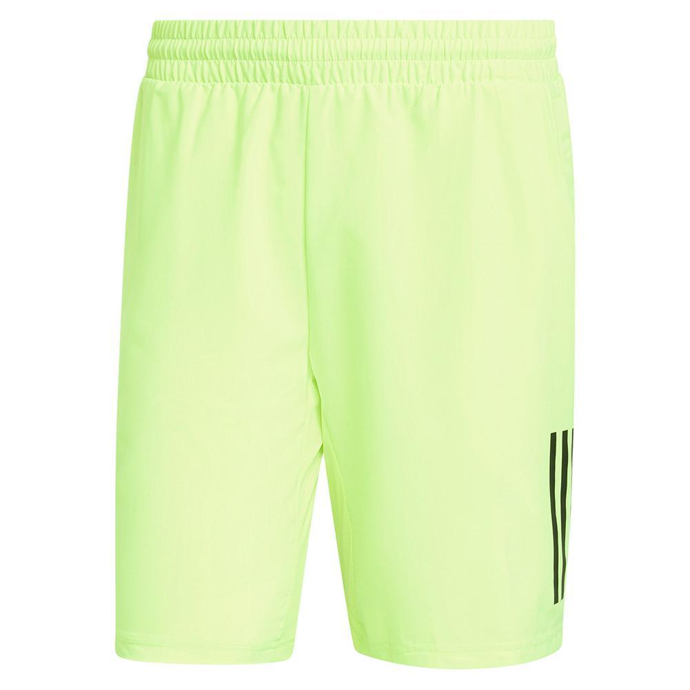 Mens Club 3 Stripe 9 Inch Short Lucid Lemon