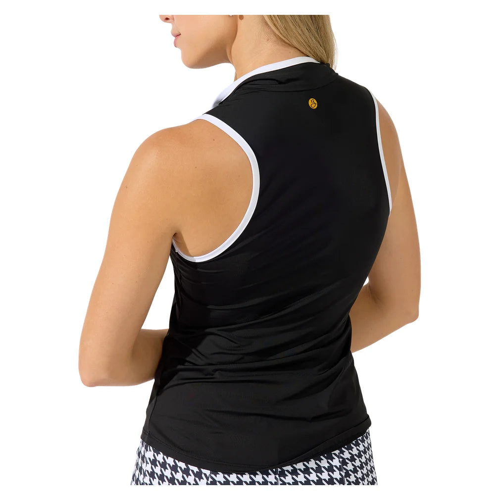 Women's Ace Mock Neck Tank Black, Bobbe, Pickleball Express, 113-002BF26-2