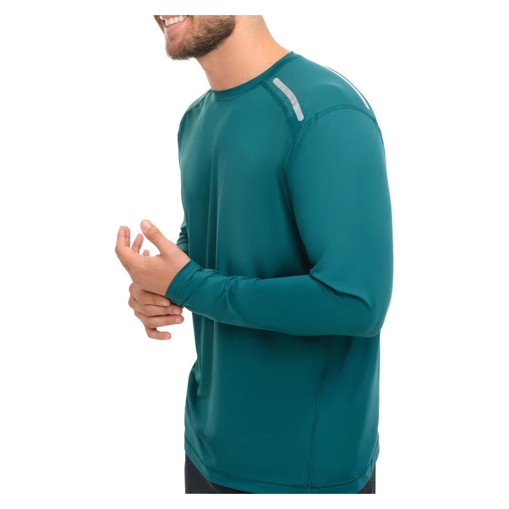 Men's Jet Long Sleeve Top Jungle Green, BloqUV, Pickleball Express, 12002-JGNF26-2