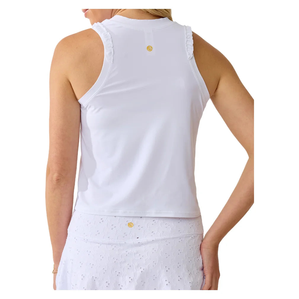 Women's Rally Tank White, Bobbe, Pickleball Express, 124-001BF26-1