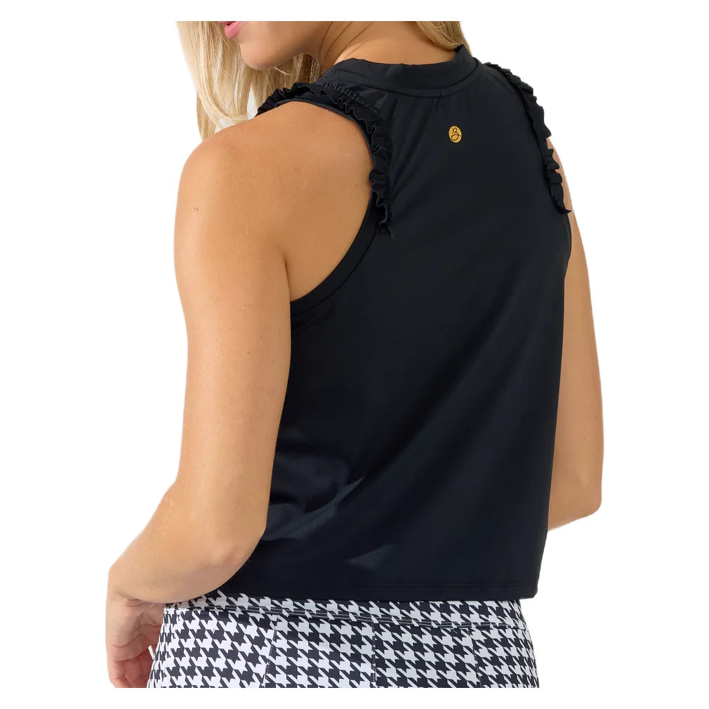 Women's Rally Tank Black, Bobbe, Pickleball Express, 124-002BF26-1
