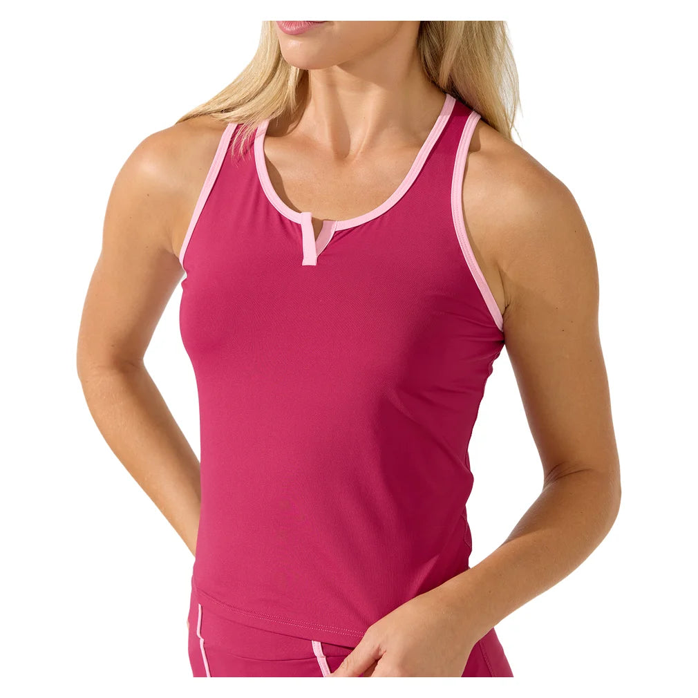 Women's Farah Tank Berry, Bobbe, Berry, Pickleball Express, 127-126F26-BERRY-1