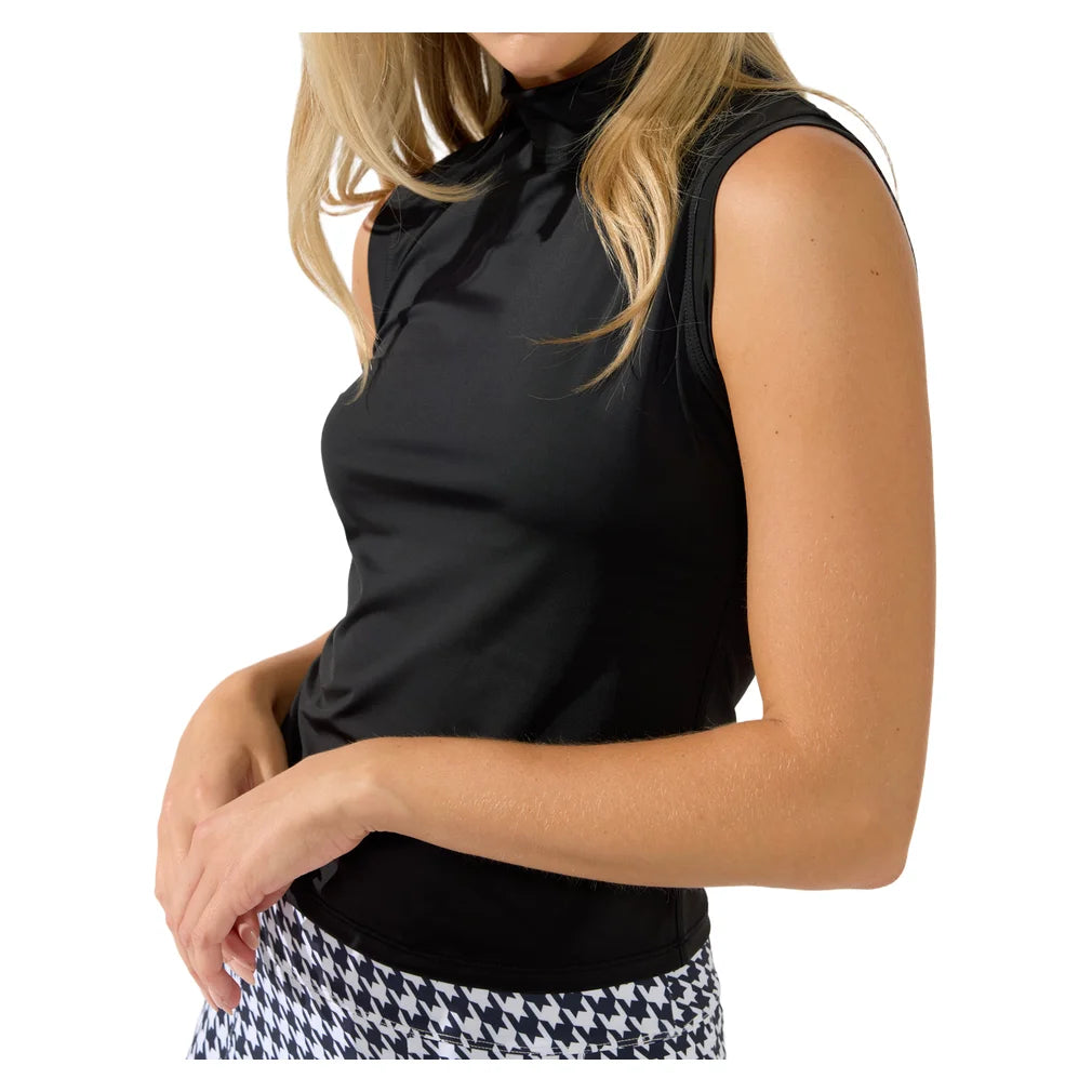 Women's Pin High Tank Top Black, Bobbe, Pickleball Express, 128-002BF26-8