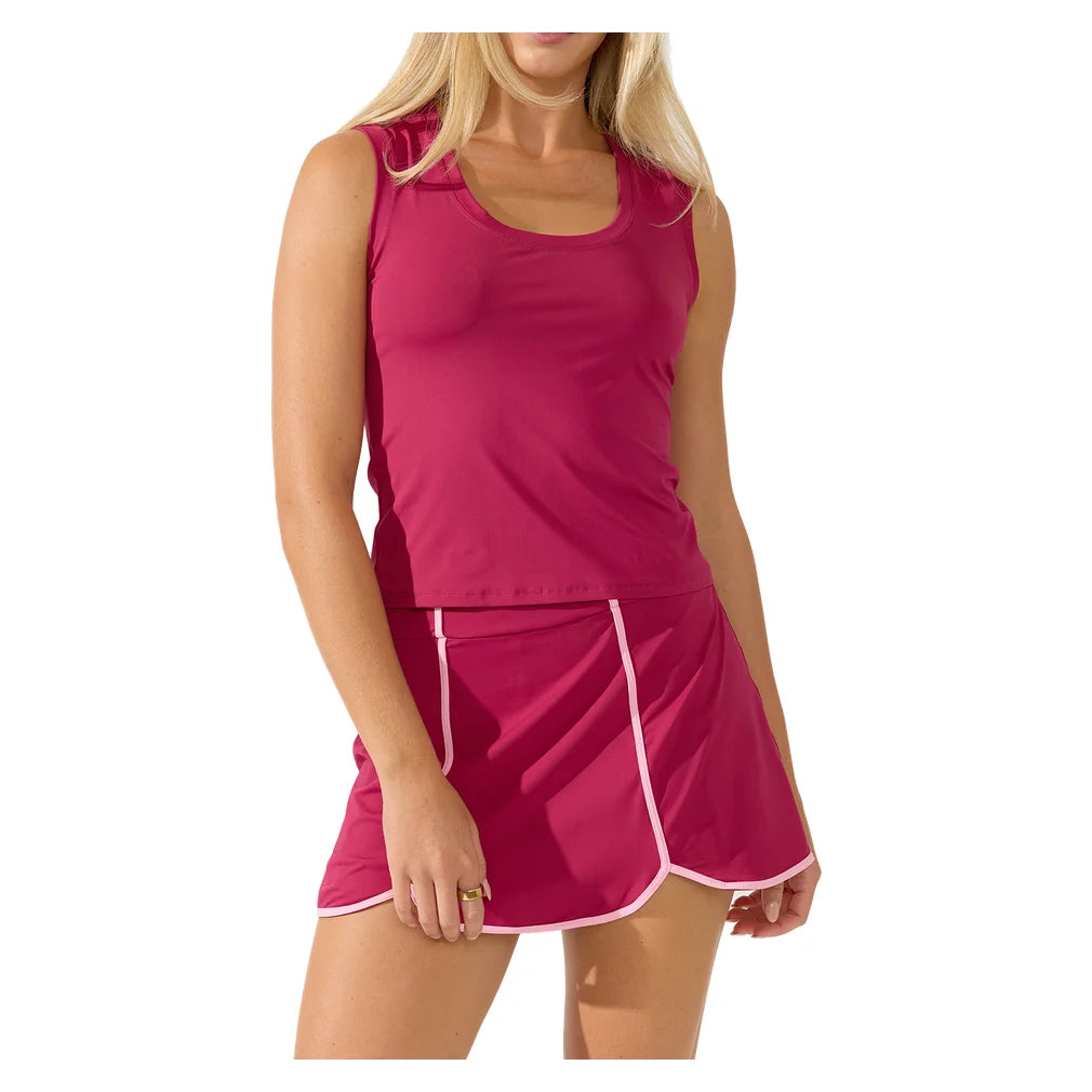 Women's Clubhouse Tank Berry, Bobbe, Pickleball Express, 130-126F26-8