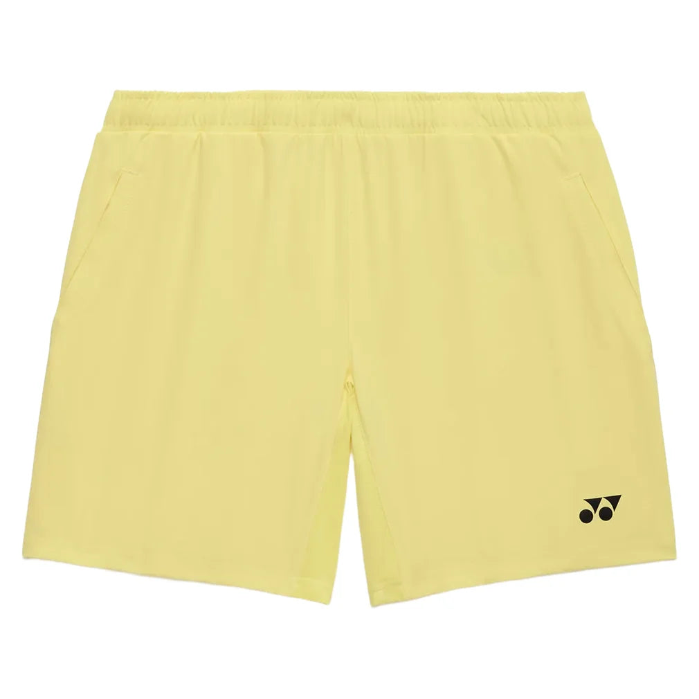 Unisex Tournament Shorts, Yonex, Pale Yellow, Pickleball Express, 15237-PALE-YELLOW-1