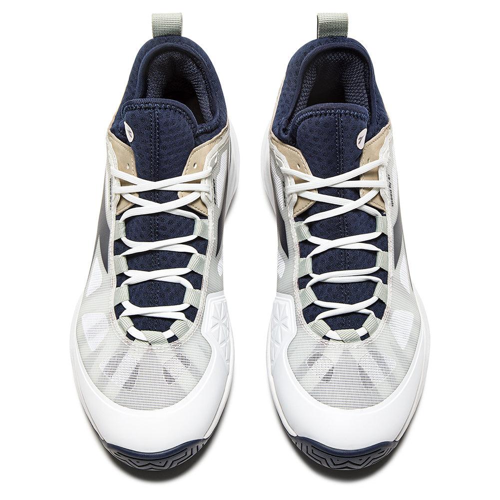 Men's Speed Blushield Fly 4 Court Shoes White and Blue Corsair