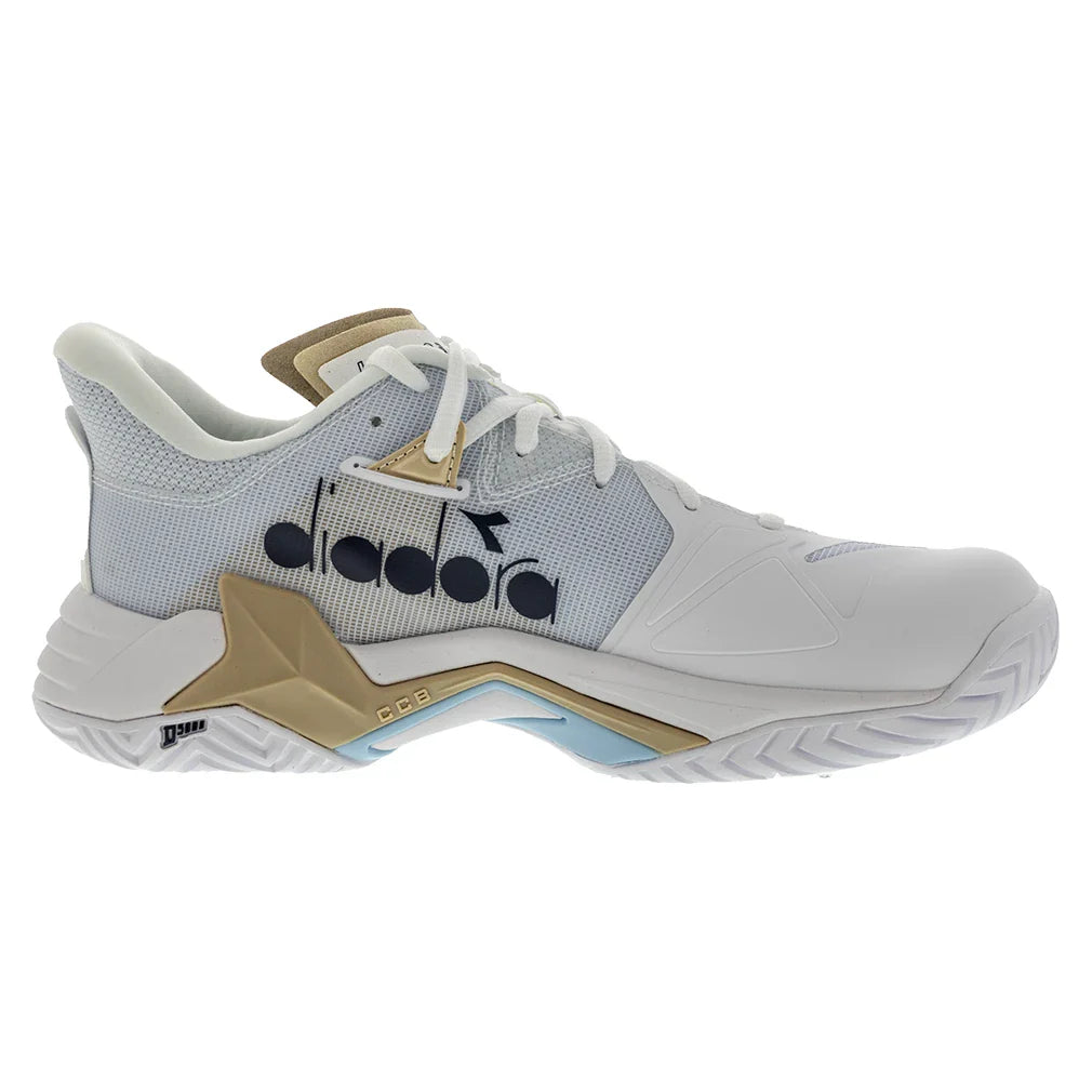 Women's B.Icon 3 Court Shoes White and Blue Corsair